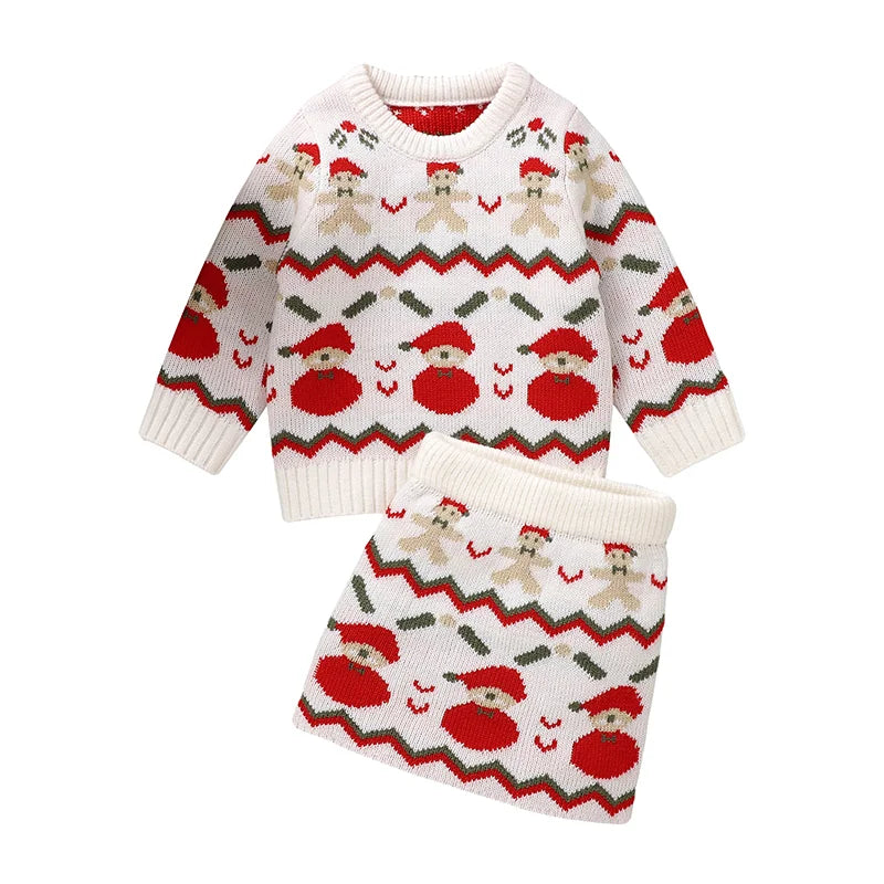 Beautiful Toddler Christmas Santa Sweater & Dress Set- Tiny Hands