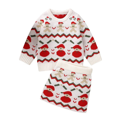 Beautiful Toddler Christmas Santa Sweater & Dress Set- Tiny Hands