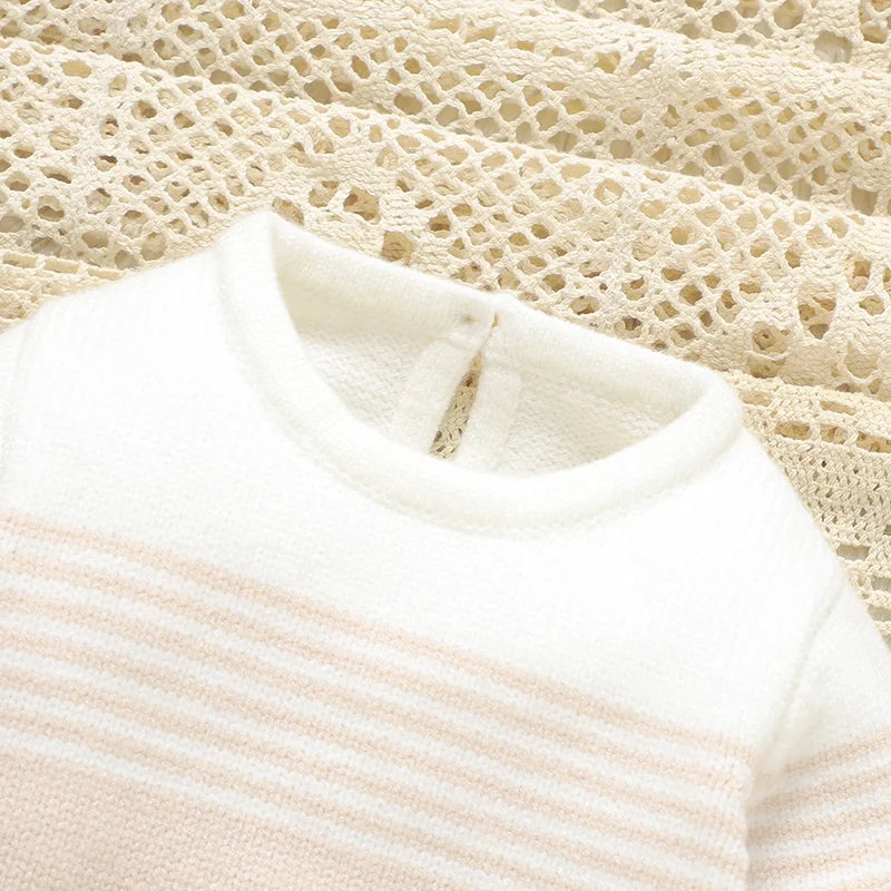 Baby Sweater & Footie Pants Set Soft Knitted - Tiny Hands