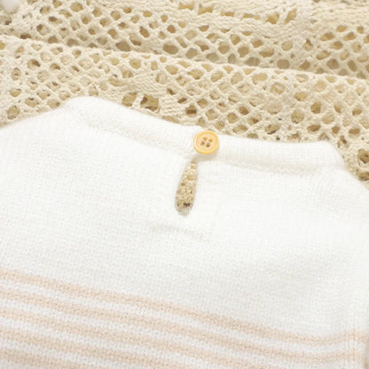 Baby Sweater & Footie Pants Set Soft Knitted - Tiny Hands