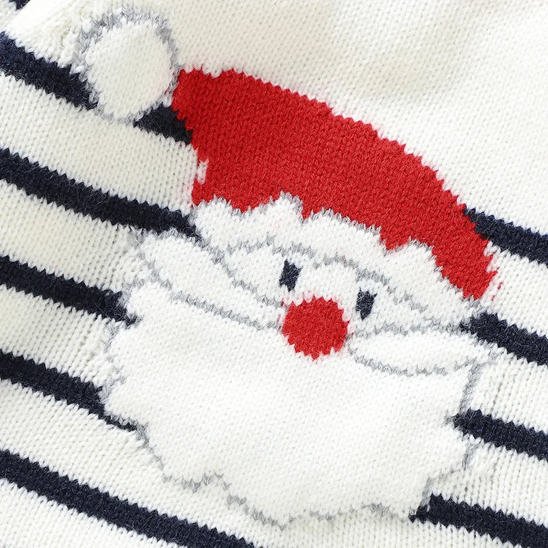 Christmas Baby Romper Knitted Santa Claus Sleeve Outfit -Tiny Hands