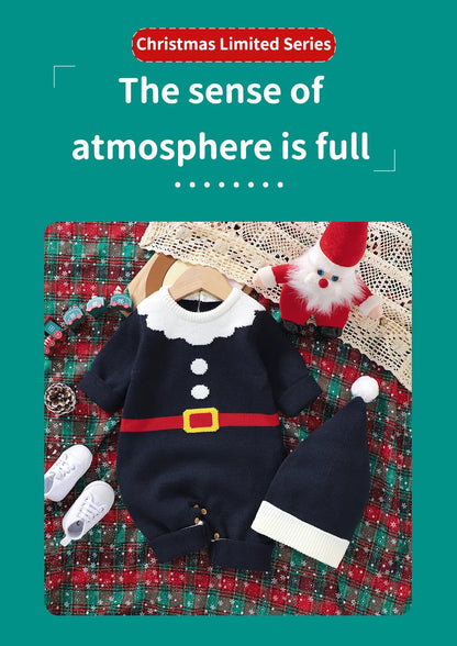 Baby Santa Claus Romper & Hat Set- Tiny Hands