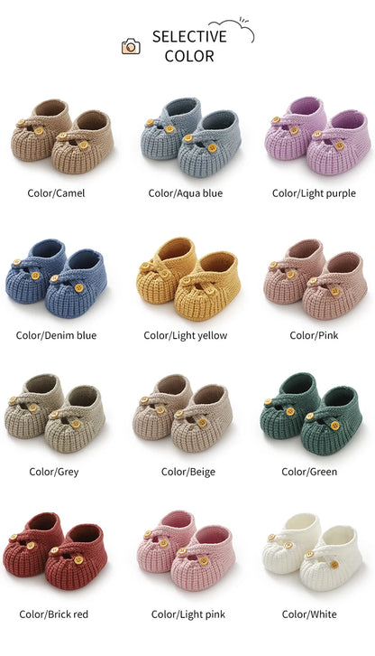Soft Knitted Newborn Baby Walking Socks Shoes- Tiny Hands