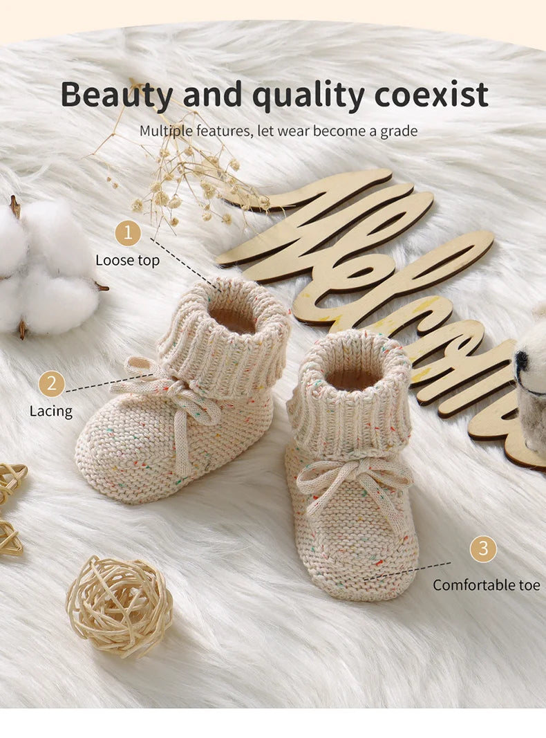 Wholesale Cotton Knitted Baby Shoes Booties Socks – Tiny Hands