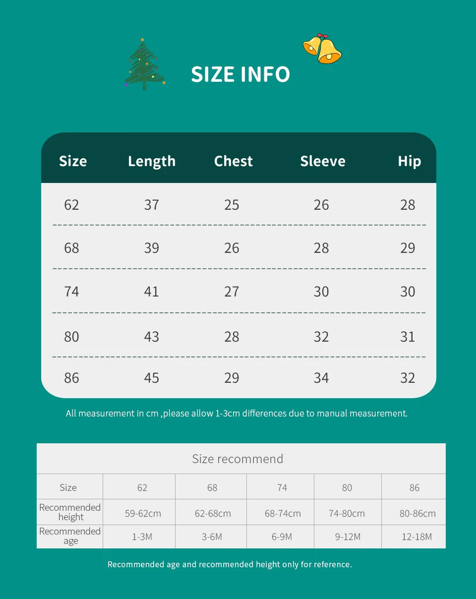 Christmas Baby Romper Knitted Santa Claus Sleeve Outfit -Tiny Hands